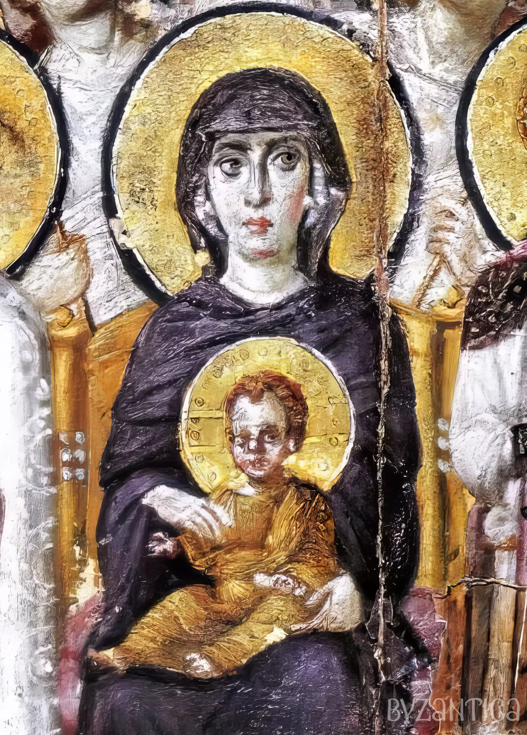6th-century Theotokos Detail Encaustic Mother and Child, Saint Catherine Monastery