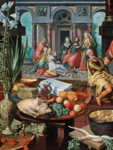 Christ in the House of Martha and Mary by Aertsen showing the biblical scene with architectural framing