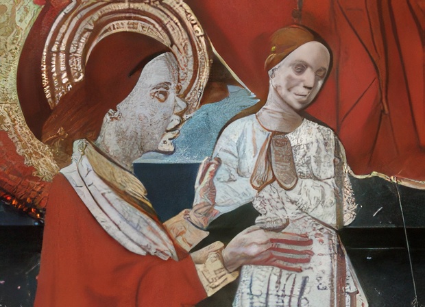Abadia's St Michael: Sacred Figures in Medieval Detail