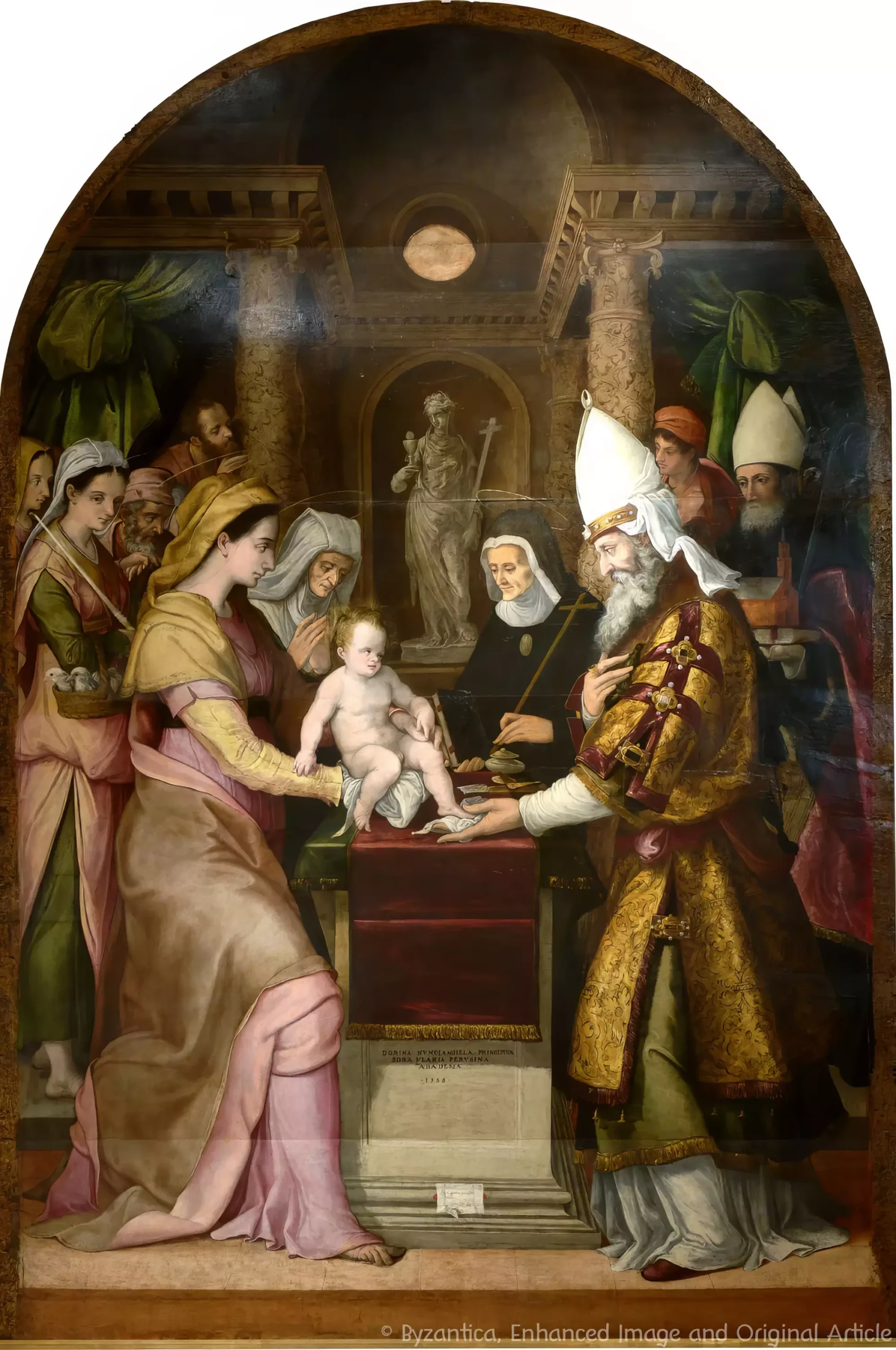 The Circumcision by Agresti full view Ultra High Resolution showing the sacred temple scene in Renaissance style