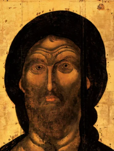 Kremlin Savior Icon capture showing extraordinary early 14th century Orthodox icon masterpiece from Moscow's Dormition Cathedral