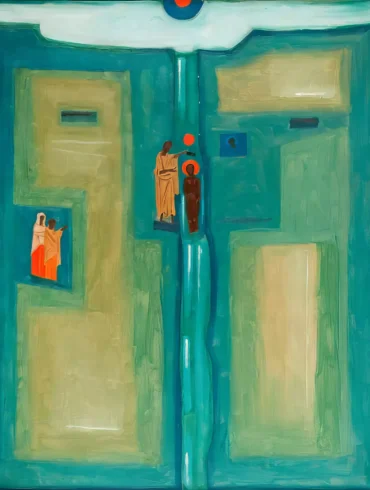 Nowosielski Baptism 1964 merges Byzantine tradition with modernist geometry